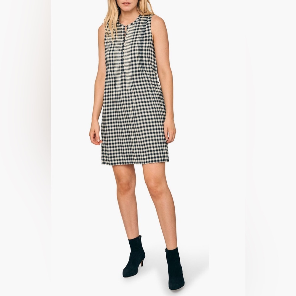 Faherty Isha Sleeveless Gingham Shift Dress